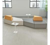 KIBONCY Sofá de Ocio Irregular Curvo, Asientos creativos y Elegantes for Oficina, vestíbulo del Hotel, Biblioteca y área de Descanso público, sofá de recepción Modular tapizado Moderno(B)