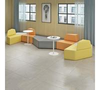 KIBONCY Sofá de Ocio Irregular Curvo, Asientos creativos y Elegantes for Oficina, vestíbulo del Hotel, Biblioteca y área de Descanso público, sofá de recepción Modular tapizado Moderno(E)