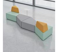 KIBONCY Sofá de Ocio Irregular Curvo, Asientos creativos y Elegantes for Oficina, vestíbulo del Hotel, Biblioteca y área de Descanso público, sofá de recepción Modular tapizado Moderno(D)