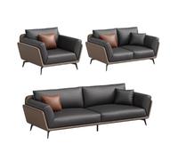 KIBONCY Sofá De Oficina Área Recepción Cuero Moderna Y Sencilla For Reuniones Jefes Visitantes, Combinada con Un Juego Mesa Centro For Relajarse. Oferta Paquete(M)