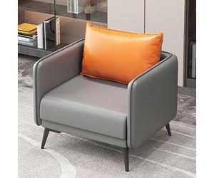KIBONCY Sofá de Piel sintética con cojín de muelles, sofá Moderno con Asientos Profundos y 2 Cojines de Respaldo extraíbles, for salón, Dormitorio, apartamento, Oficina(66cm)
