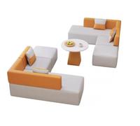 KIBONCY Sofá De Recepción Cuero Moderno, Asientos Salón Oficina Creativos For Área Espera, Institución Capacitación En El Vestíbulo, Banco Acolchado Grado Comercial(D)