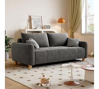 KIBONCY Sofá de Tela en Tonos Crema for Apartamentos pequeños de Estilo nórdico Moderno.(Gray,1.8M)