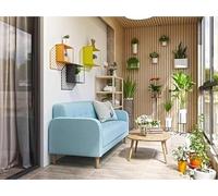 KIBONCY Sofá de Tela for apartamento pequeño, Sala de Estar, Muebles Modernos Sencillos, sofá japonés Individual Doble pequeño(Sky Blue,1.74m)