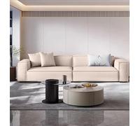 KIBONCY Sofá de Tela Grande for Sala de Estar, Muebles Modernos Sencillos, combinación de tecnología doméstica, sofá de Tela de látex for Ocio(White,2.2m)