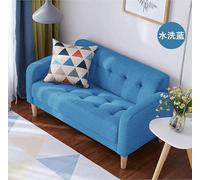 KIBONCY Sofá Doble de Tela de Estilo japonés for apartamento pequeño, Individual, for Dos Personas, for cafetería, Comedor, sofá de Ocio(Lake Blue,1.57m)