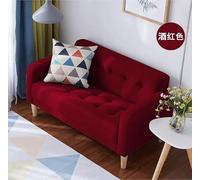 KIBONCY Sofá Doble de Tela de Estilo japonés for apartamento pequeño, Individual, for Dos Personas, for cafetería, Comedor, sofá de Ocio(Wine Red,1.57m)