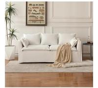 KIBONCY Sofá Doble de Tela nórdica for Tres Personas, pequeño apartamento, Moderno, Sencillo, for Sala de Estar, Dormitorio, Mini sofá japonés(1.22m)