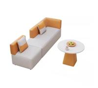 KIBONCY Sofá Ejecutivo De Cuero Oficina Minimalista Muebles Sala Espera Comerciales For Recepción, Vestíbulo, Espacio Descanso Fácil Limpiar(A)