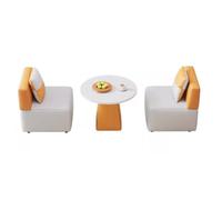 KIBONCY Sofá Ejecutivo De Cuero Oficina Minimalista Muebles Sala Espera Comerciales For Recepción, Vestíbulo, Espacio Descanso Fácil Limpiar(B)