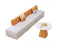 KIBONCY Sofá Ejecutivo De Cuero Oficina Minimalista Muebles Sala Espera Comerciales For Recepción, Vestíbulo, Espacio Descanso Fácil Limpiar(E)