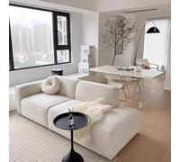 KIBONCY Sofá esquinero Moderno y Minimalista con Asiento Profundo for Sala de Estar, Chaise Longue con orientación a la Derecha o a la Izquierda for Sala de Estar y Pasillo(Beige,220 * 90 * 70cm)