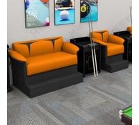 KIBONCY Sofá for espectadores con Base de Acero Inoxidable, sillón Doble tapizado, Asientos comerciales Resistentes for Sala de Billar, Sala de Juegos, Bar y área de recepción(C,2)