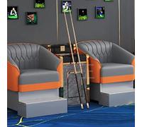 KIBONCY Sofá for Ver Mesa de Billar, Moderno sofá tapizado for Ver Billar, Banco de Ocio ergonómico for Sala de Entretenimiento recreativa en Interiores(E1)