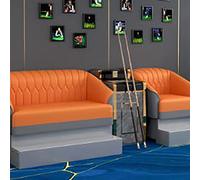 KIBONCY Sofá for Ver Mesa de Billar, Moderno sofá tapizado for Ver Billar, Banco de Ocio ergonómico for Sala de Entretenimiento recreativa en Interiores(E5)