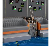 KIBONCY Sofá for Ver Mesa de Billar, Moderno sofá tapizado for Ver Billar, Banco de Ocio ergonómico for Sala de Entretenimiento recreativa en Interiores(E2)