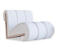 KIBONCY Sofá Individual de Lana de Cordero Estilo WABI sabi for Sala de Estar, Moderno y Sencillo sofá de Madera Maciza, sillón for Dormitorio.(A1)