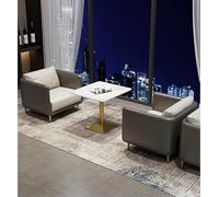 KIBONCY Sofá Individual for apartamento pequeño, Sala de Estar, balcón, Mesa de té y Silla de Ocio, combinación de Hotel, B&B, Dormitorio, habitación de Invitados, sofá(Gray)