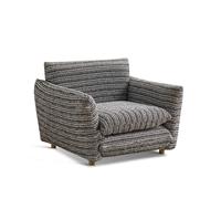 KIBONCY Sofá Individual, sofá de Rayas Retro francés Ideal for Apartamentos pequeños Salas Estar dormitorios y Uso doméstico Tipo puf Informal(A)