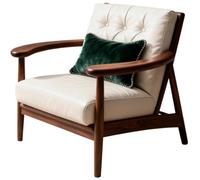 KIBONCY Sofá Individual y sillón de Madera Maciza de Estilo Medio for alojamiento Familiar. Nuevo sofá Chino de Alta Gama en Madera de Fresno y Nogal.(A4)