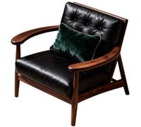 KIBONCY Sofá Individual y sillón de Madera Maciza de Estilo Medio for alojamiento Familiar. Nuevo sofá Chino de Alta Gama en Madera de Fresno y Nogal.(A1)