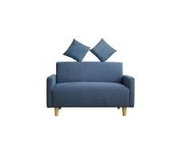 KIBONCY Sofá japonés Doble de Tela for Ocio, pequeño apartamento, Individual, for Dos Personas, cafetería, Comedor(Blue,1.22m)