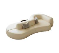 KIBONCY Sofá Largo tapizado for salón, sofá Curvo con Respaldo, Ideal for Salas de Juegos, recepciones, Tiendas de Ropa y bibliotecas.(Cat Paw Leather,320cm)