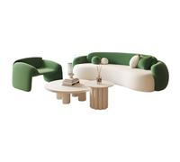KIBONCY Sofá Moderno Curvado en Forma de Nube para Sala de Estar, sofás de Piso Perezoso, sofá LoveSeat de 3 plazas, Acogedor sofá de Ocio para Dormitorio, apartamento(D)