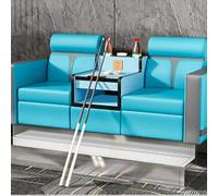 KIBONCY Sofá Moderno for Ver Billar, Mesa de Billar, Asientos for espectadores, Banco de salón tapizado Resistente for Club Bar, Sala de Billar(2S Pro Blue-Gray 2)