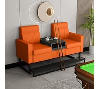 KIBONCY Sofá Moderno for Ver Billar, Mesa de Billar, Asientos for espectadores, Banco de salón tapizado Resistente for Club Bar, Sala de Billar(2S Orange 2)