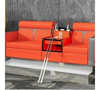 KIBONCY Sofá Moderno for Ver Billar, Mesa de Billar, Asientos for espectadores, Banco de salón tapizado Resistente for Club Bar, Sala de Billar(2S Pro Orange-Gray 3)
