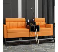 KIBONCY Sofá Moderno for Ver Billar, Mesa de Billar, Asientos for espectadores, Banco de salón tapizado Resistente for Club Bar, Sala de Billar(2S Orange 3A)