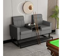 KIBONCY Sofá Moderno for Ver Billar, Mesa de Billar, Asientos for espectadores, Banco de salón tapizado Resistente for Club Bar, Sala de Billar(2S Gray 2)