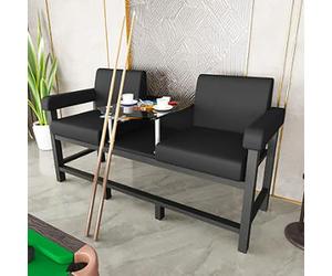 KIBONCY Sofá Moderno for Ver Billar, Mesa de Billar, Asientos for espectadores, Banco de salón tapizado Resistente for Club Bar, Sala de Billar(Black 2)