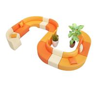 KIBONCY Sofá Modular Creativo, sofá Modular Curvado de Espuma Suave, Silla de Espera for área de Descanso, for vestíbulo de institución de formación/Centro Comercial(8)