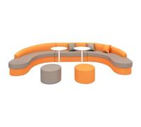 KIBONCY Sofá Modular Creativo, sofá Modular Curvado de Espuma Suave, Silla de Espera for área de Descanso, for vestíbulo de institución de formación/Centro Comercial(3)