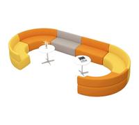 KIBONCY Sofá Modular Creativo, sofá Modular Curvado de Espuma Suave, Silla de Espera for área de Descanso, for vestíbulo de institución de formación/Centro Comercial(13)