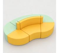 KIBONCY Sofá Modular Curvado de Espuma Suave, for vestíbulo de institución de formación/Centro Comercial