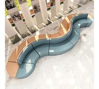 KIBONCY Sofá Modular Curvado de Espuma Suave, for vestíbulo de institución de formación/Centro Comercial