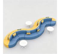 KIBONCY Sofá Modular Curvado de Espuma Suave, for vestíbulo de institución de formación/Centro Comercial