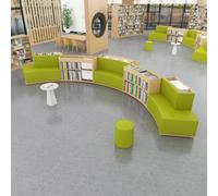 KIBONCY Sofá Modular Curvado for librería, sofá Minimalista de Madera Maciza con estantes de Almacenamiento incorporados, sofá de salón Combinado Multifuncional for Preescolar(D)