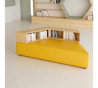 KIBONCY Sofá Modular De Biblioteca con Estantería Incorporada, Juego De Asientos De Banco Suave Y Creativo For Sala De Lectura Escolar, Área De Recepción Institucional, Muebles De Vestíbulo(J)