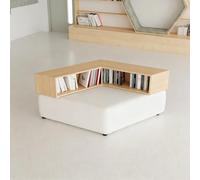 KIBONCY Sofá Modular De Biblioteca con Estantería Incorporada, Juego De Asientos De Banco Suave Y Creativo For Sala De Lectura Escolar, Área De Recepción Institucional, Muebles De Vestíbulo(N)