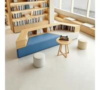 KIBONCY Sofá Modular De Biblioteca con Estantería Incorporada, Juego De Asientos De Banco Suave Y Creativo For Sala De Lectura Escolar, Área De Recepción Institucional, Muebles De Vestíbulo(D)