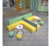 KIBONCY Sofá Modular de Forma Especial for apartamento, Sala de Estar, Oficina, recepción y Zona de Espera.(D)