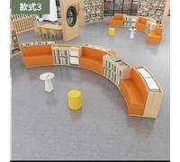 KIBONCY Sofá Modular de Juegos, Conjunto sofás modulares seccionales Cuero, Almacenamiento Libros, for instituciones capacitación, librerías, áreas Descanso, recepción, Salas Lectura(4)