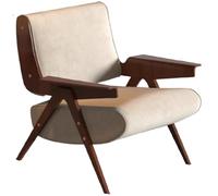 KIBONCY Sofá nórdico Individual Minimalista de Lujo for Dormitorio pequeño, sillón Individual for balcón, Sala de Estar, Moderno sillón Informal de Madera Maciza(A1)