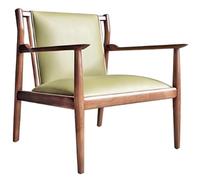 KIBONCY Sofá nórdico Individual, sillón Individual for Sala de Estar de Hotel, balcón, diseño Sencillo de Madera Maciza.(A1)