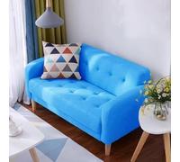 KIBONCY Sofá nórdico pequeño apartamento Tela Individual Doble Alquiler Tienda de Ropa Dormitorio balcón sofá pequeño(Blue,1.74m)