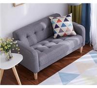 KIBONCY Sofá nórdico pequeño apartamento Tela Individual Doble Alquiler Tienda de Ropa Dormitorio balcón sofá pequeño(Gray,1.42m)